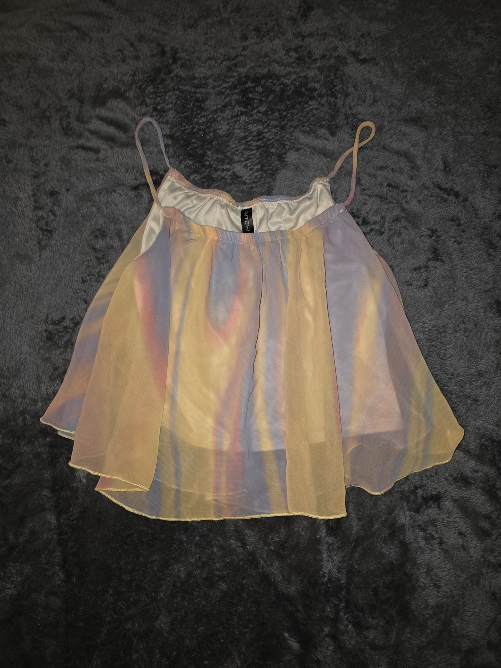 Pastel Ombre Sheer Spaghetti-Strap Camisole